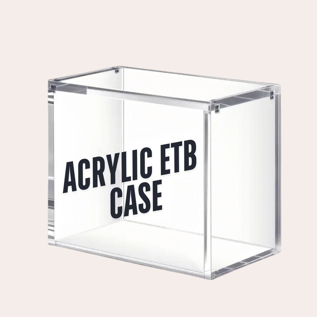 Premium Acrylic Protective Display Case For Pokemon Elite Trainer Boxes | Magnetic | Clear | Grips